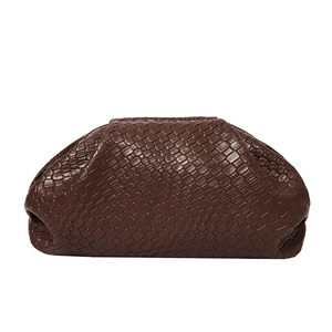 Vegan Leather Ruched Dumpling Clutch, Elegant Evening Purse